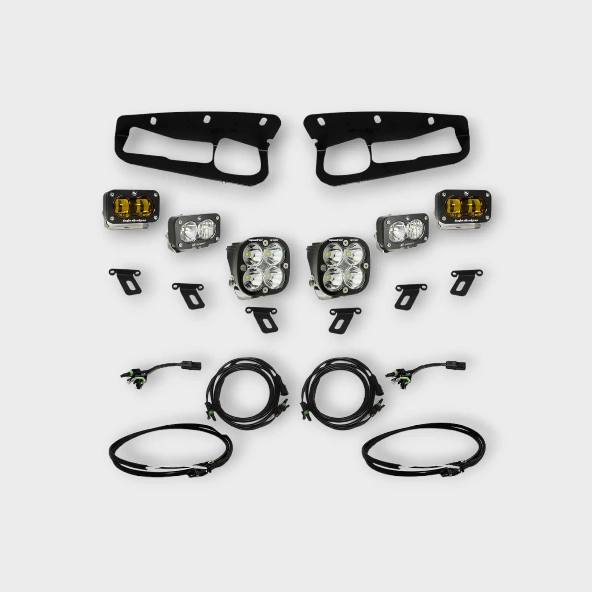 Baja Designs - Ford Bronco S2 SAE FPK Sportsmen w/Upfitter Wiring Harness OEM Steel Bumper