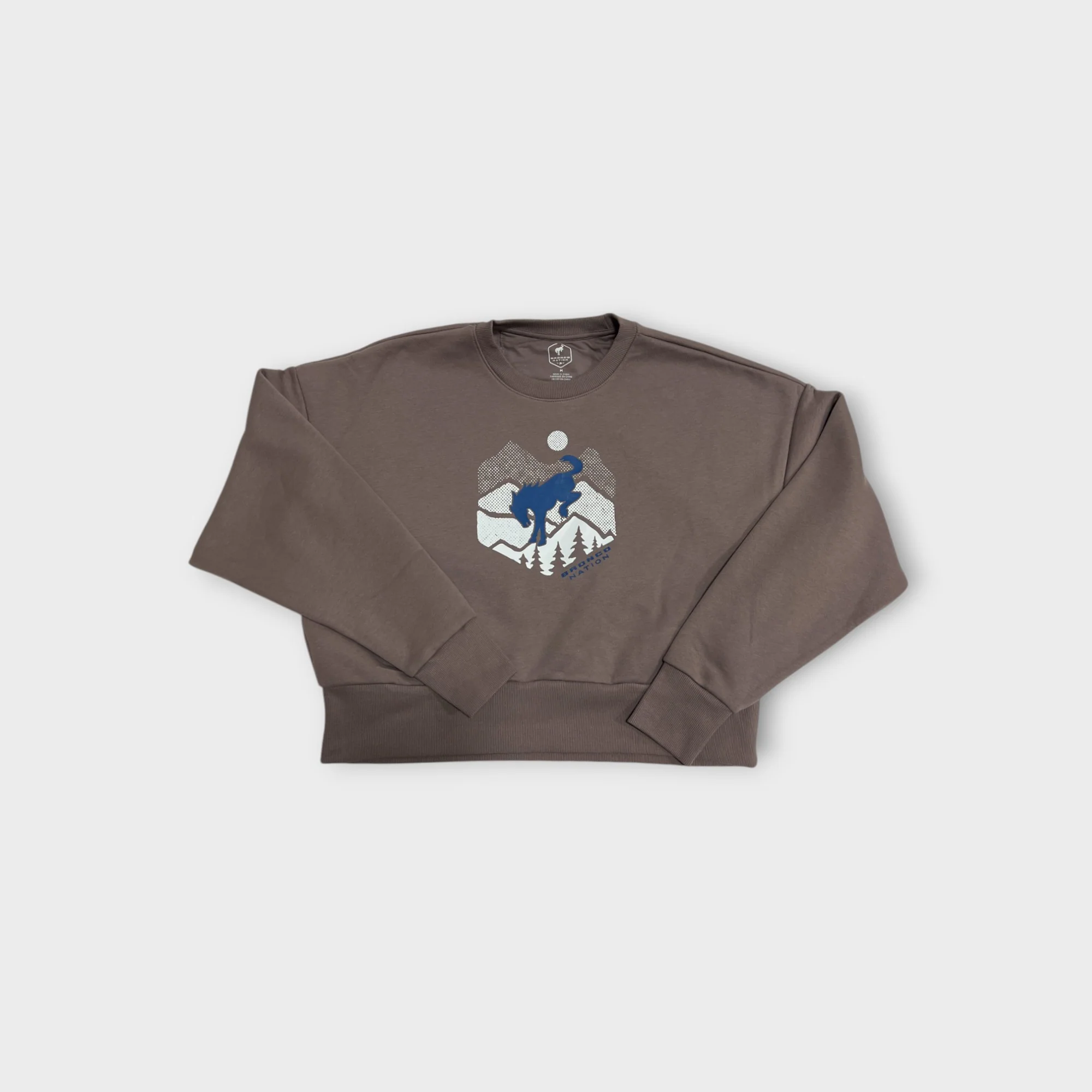 Bronco Nation - Women's Moonlight Cropped Crew
