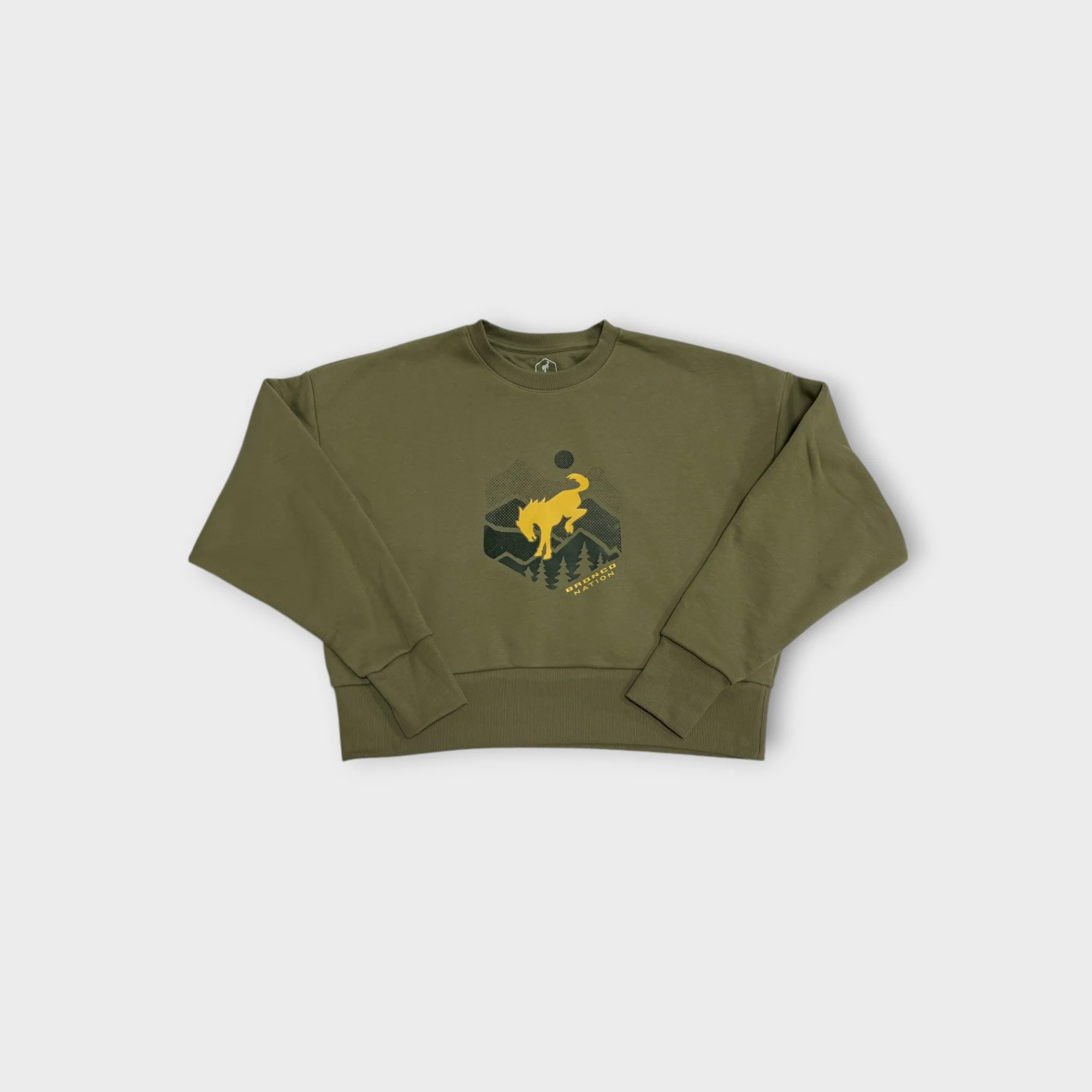 Bronco Nation - Women's Moonlight Cropped Crew - Image 2