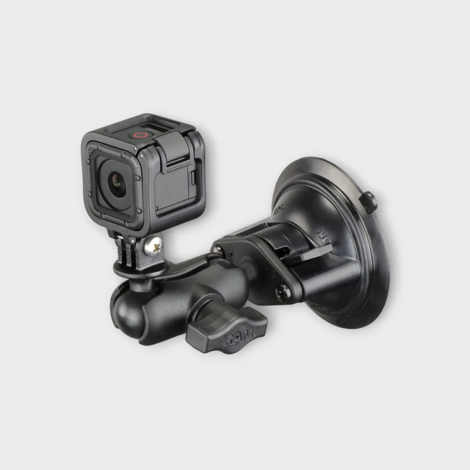 RAM® Twist-Lock™ Suction Cup Mount with Action Camera Adapter - Short - Image 2