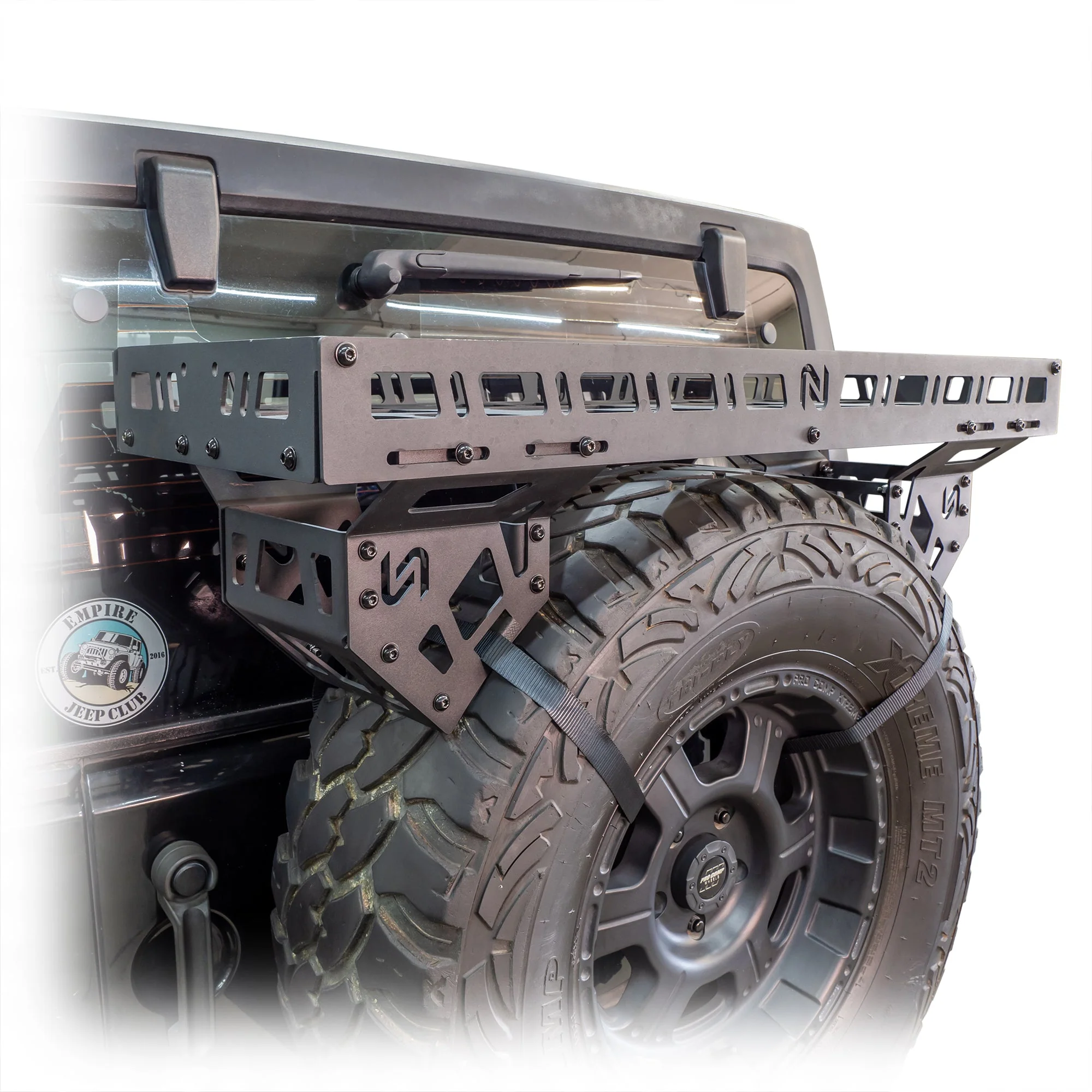 Turn Offroad - Universal Offroad Spare Tire Storage Rack - Offroad Ice Chest Carrier